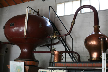 Copper alambic used for distillation of Cognac